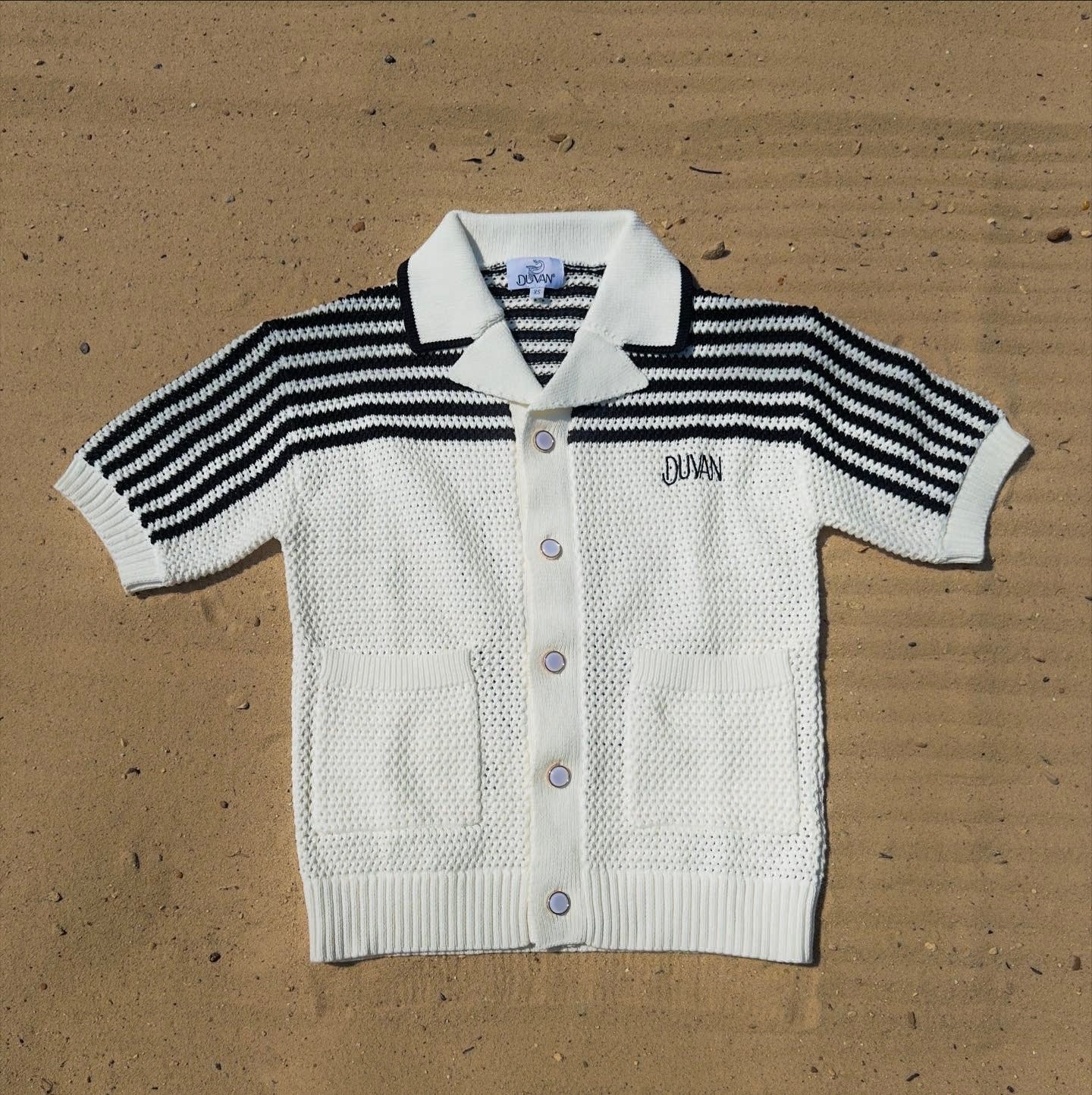 Ladies Noir Crochet shirt